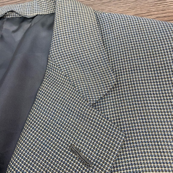 Hickey Freeman Blue & Grey Check Blazer 40R - Picture 3 of 7